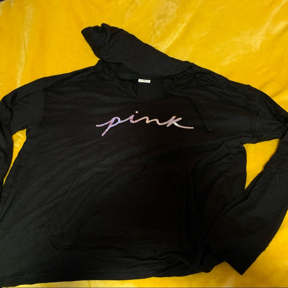 VICTORIA SECRET PINK SLEEPWEAR BLACK HOODIE